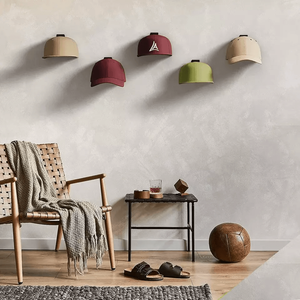 Baseball Cap Hat Rack Wall Door Hanger Holder With 12 Adhesive Hooks Storage Organizer For Hats Cap 12