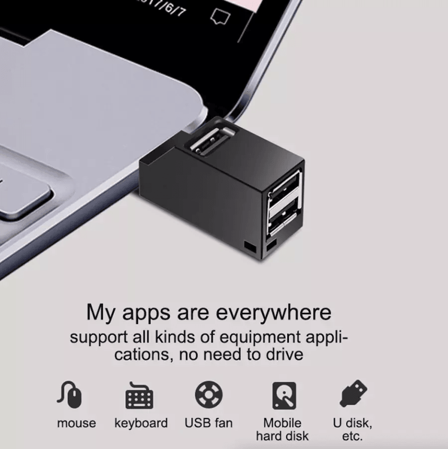 2 Pcs USB 30 Hub 3Port High Speed Splitter Adapter Box For PC Laptop Desktop Portable Plug And Play 3