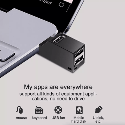 2 Pcs USB 30 Hub 3Port High Speed Splitter Adapter Box For PC Laptop Desktop Portable Plug And Play 3