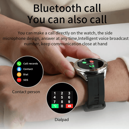 Waterproof Bluetooth Smart Watch With Heart Rate  Sleep Monitor Compatible With IOS  Android 3