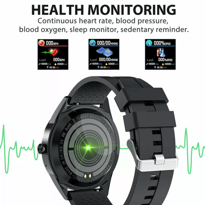 Waterproof Bluetooth Smart Watch With Heart Rate  Sleep Monitor Compatible With IOS  Android 4