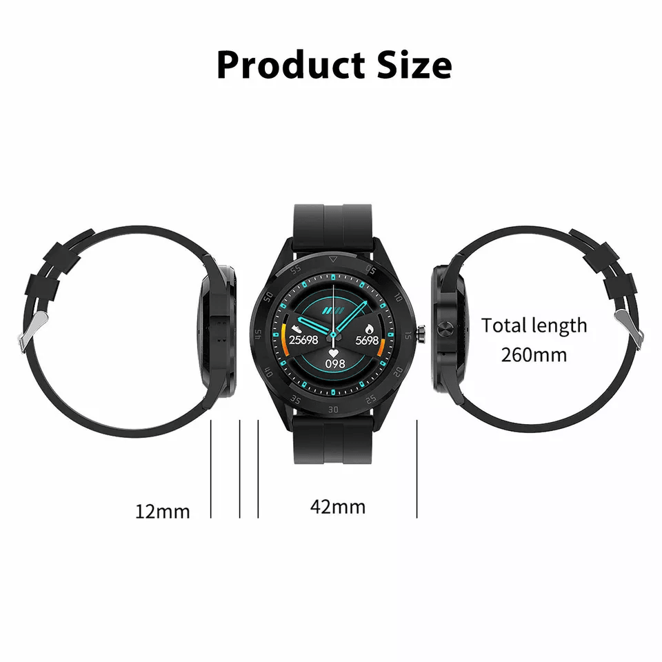Waterproof Bluetooth Smart Watch With Heart Rate  Sleep Monitor Compatible With IOS  Android 2