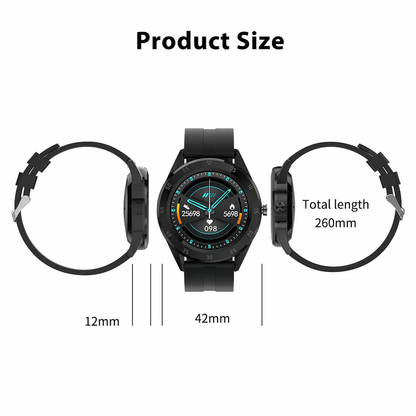 Waterproof Bluetooth Smart Watch With Heart Rate  Sleep Monitor Compatible With IOS  Android 2