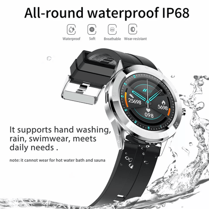 Waterproof Bluetooth Smart Watch With Heart Rate  Sleep Monitor Compatible With IOS  Android 1