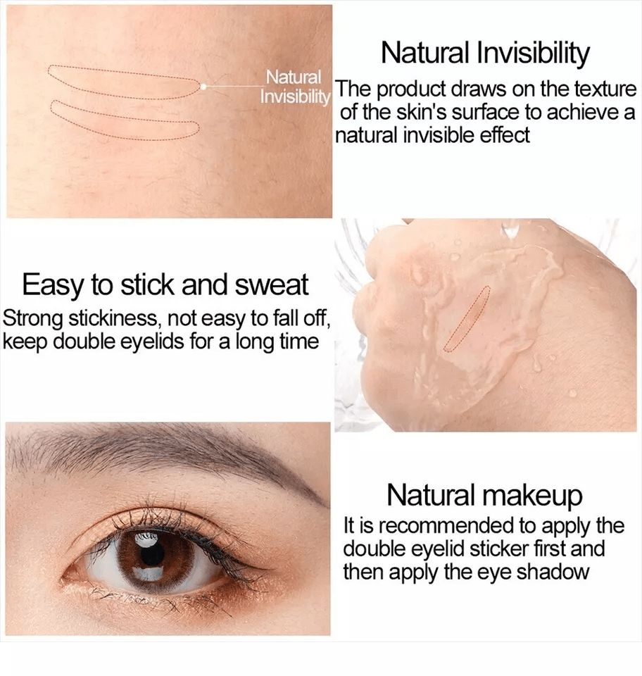 Invisible Lace Eye Lift Strips Double Eyelid Adhesive Tape Sticker For Hooded Uneven Or Mono Eyelid 6