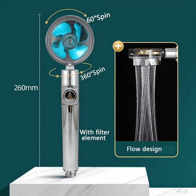 High Pressure Shower Head Turbocharged Water Saving Design 3
