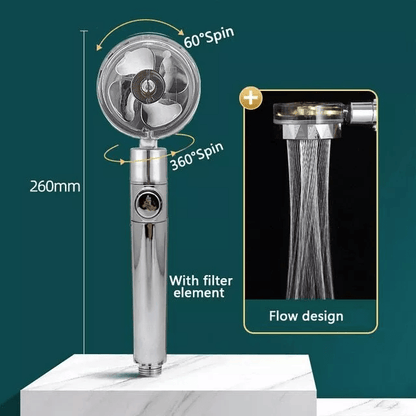 High Pressure Shower Head Turbocharged Water Saving Design 4