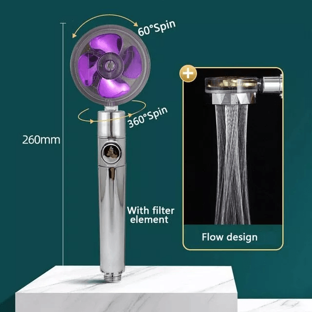 High Pressure Shower Head Turbocharged Water Saving Design 5