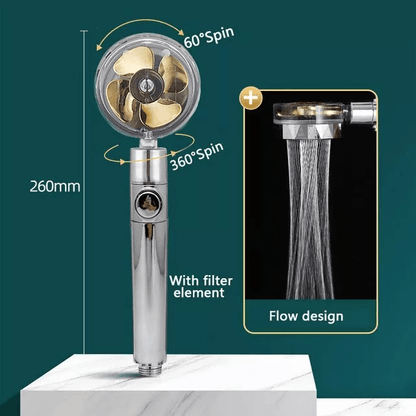 High Pressure Shower Head Turbocharged Water Saving Design 6