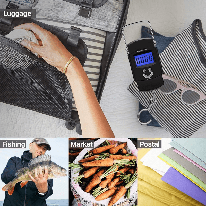 Portable Fish Scale Travel LCD Digital Hanging Luggage Scale 50kg Electronic Weight Hook For Fishin 2
