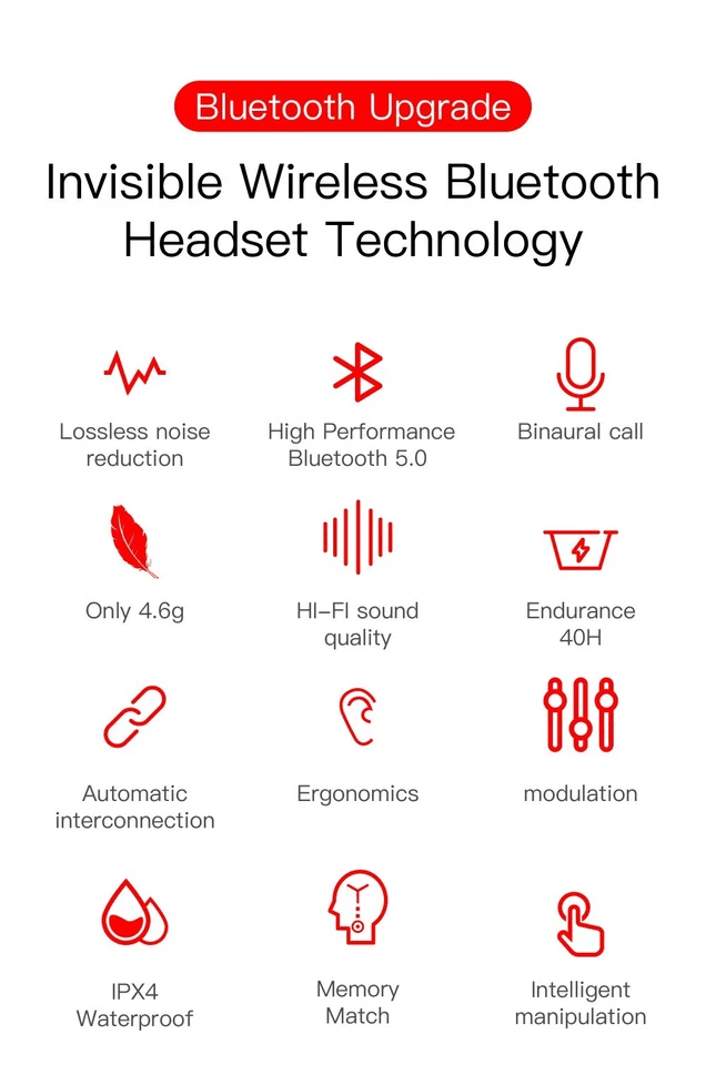 Wireless TWS Bluetooth Earbuds With Noise Cancelling Mic Waterproof Stereo Headphones Smart LCD Dis 13