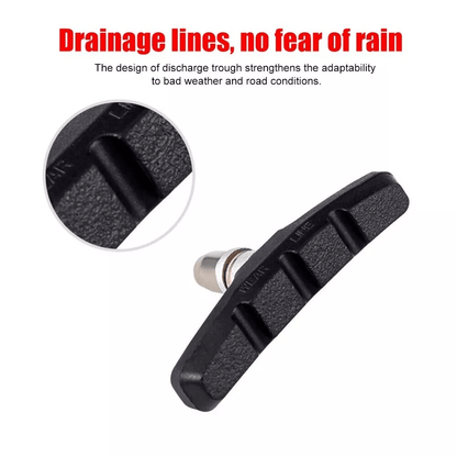 5 Pairs High Grade Cycling Bicycle Bike V Brake Pads 70mm Shoes Pads Black For Mountain Road MTB Cr 9