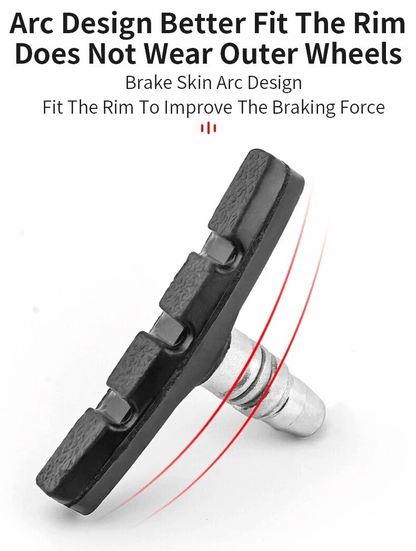 5 Pairs High Grade Cycling Bicycle Bike V Brake Pads 70mm Shoes Pads Black For Mountain Road MTB Cr 15