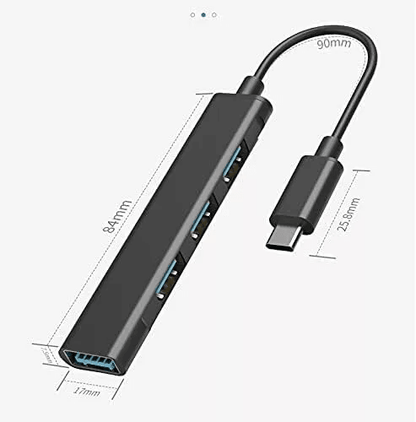 USBC Type C To USB Hub Splitter Adapter For MacBook IPad PC Phone 4