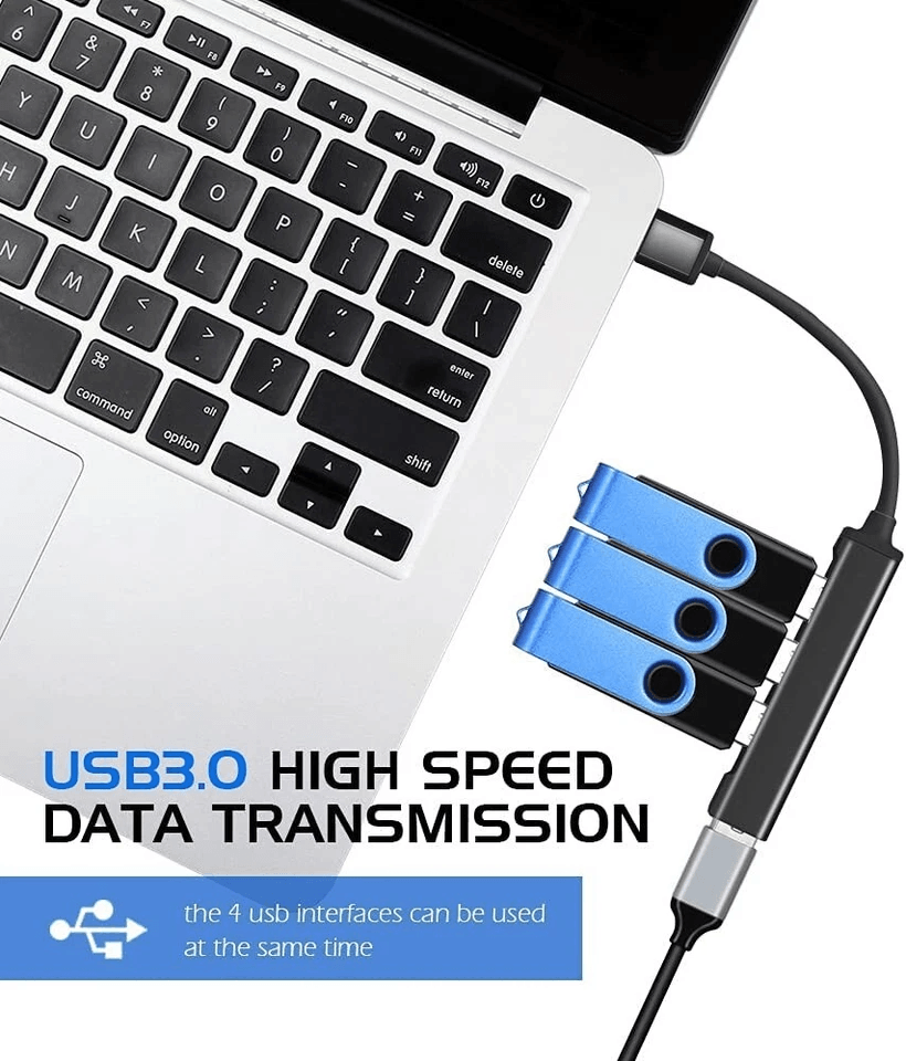 USBC Type C To USB Hub Splitter Adapter For MacBook IPad PC Phone 1