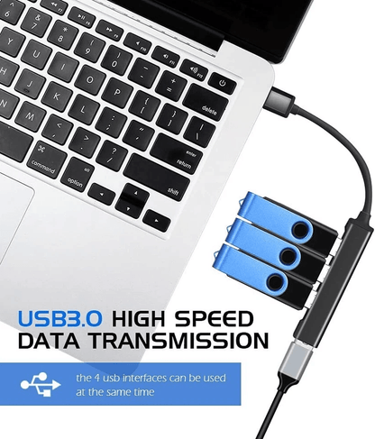 USBC Type C To USB Hub Splitter Adapter For MacBook IPad PC Phone 1