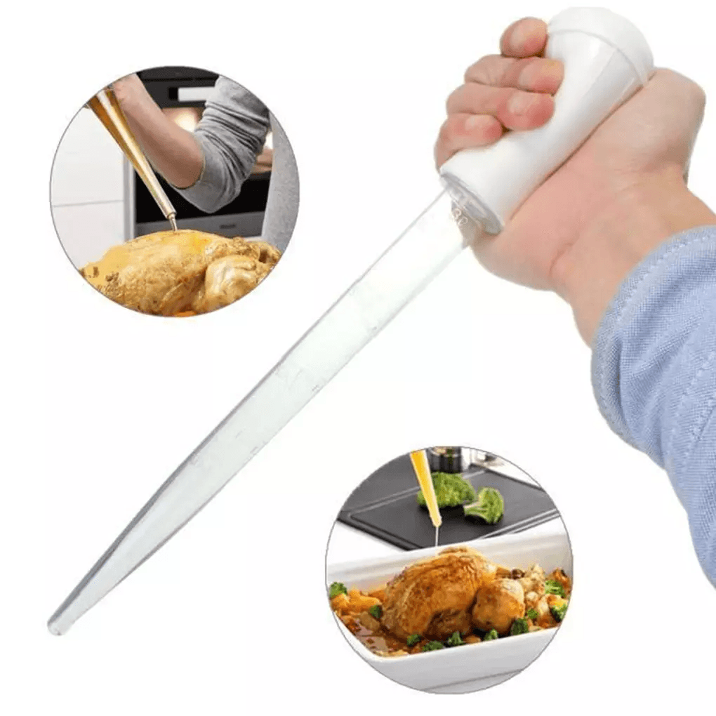 2 PCS Meat  Poultry Baster  Heat Resistant BPA Free Turkey Syringe Flavor Injector 30ML  Ideal For  3