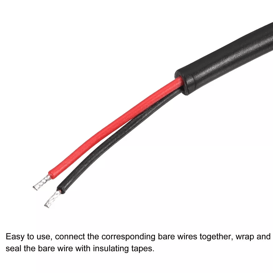 10 FT RCA Male To Bare Wire Cable Cord Audio Subwoofer Speaker Repair Cable For HDTV Stereo AV Syst 4