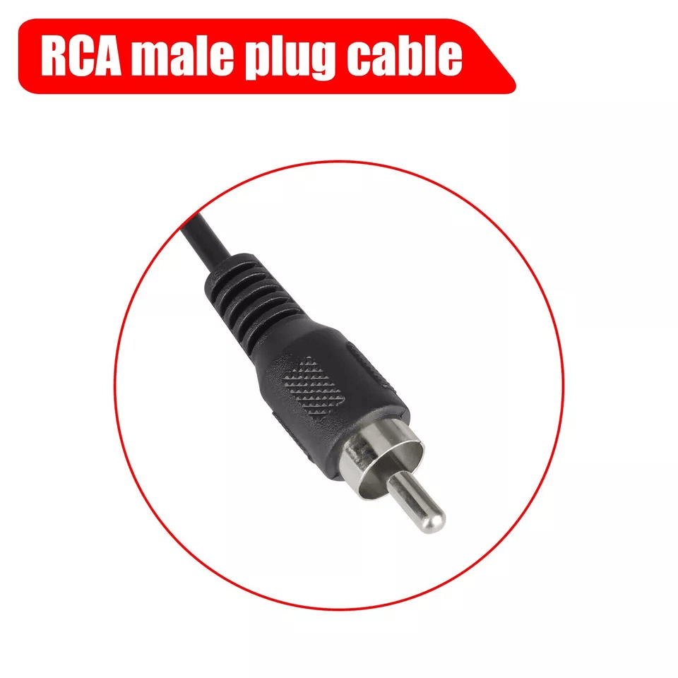 10 FT RCA Male To Bare Wire Cable Cord Audio Subwoofer Speaker Repair Cable For HDTV Stereo AV Syst 3