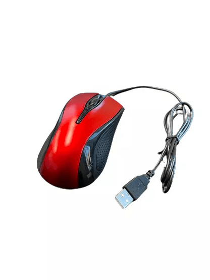 USB 20 Optical Wired Mouse With Silent Scroll Wheel For PC Laptop Notebook Desktop Ergonomic Red Mi 1