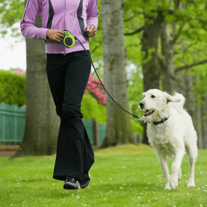 165FT Automatic Retractable Dog Leash With Lock Durable TangleFree Pet Collar Walking Lead For Medi 2