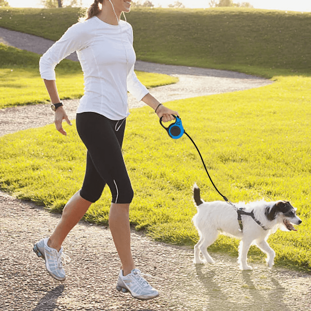 165FT Automatic Retractable Dog Leash With Lock Durable TangleFree Pet Collar Walking Lead For Medi 3