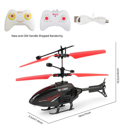 2-Channel Gesture Control Suspension Helicopter – Remote Induction Aircraft with LED Lights – Kids Toy for Boys & Girls