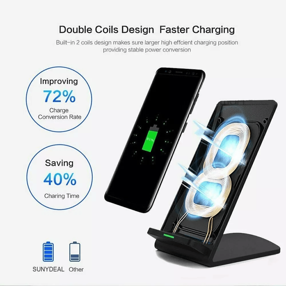 15W Qi Wireless Fast Charger Stand Dock For Samsung Galaxy S22S21S20 IPhone 131211X8  Universal Cha 4
