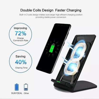 15W Qi Wireless Fast Charger Stand Dock For Samsung Galaxy S22S21S20 IPhone 131211X8  Universal Cha 4