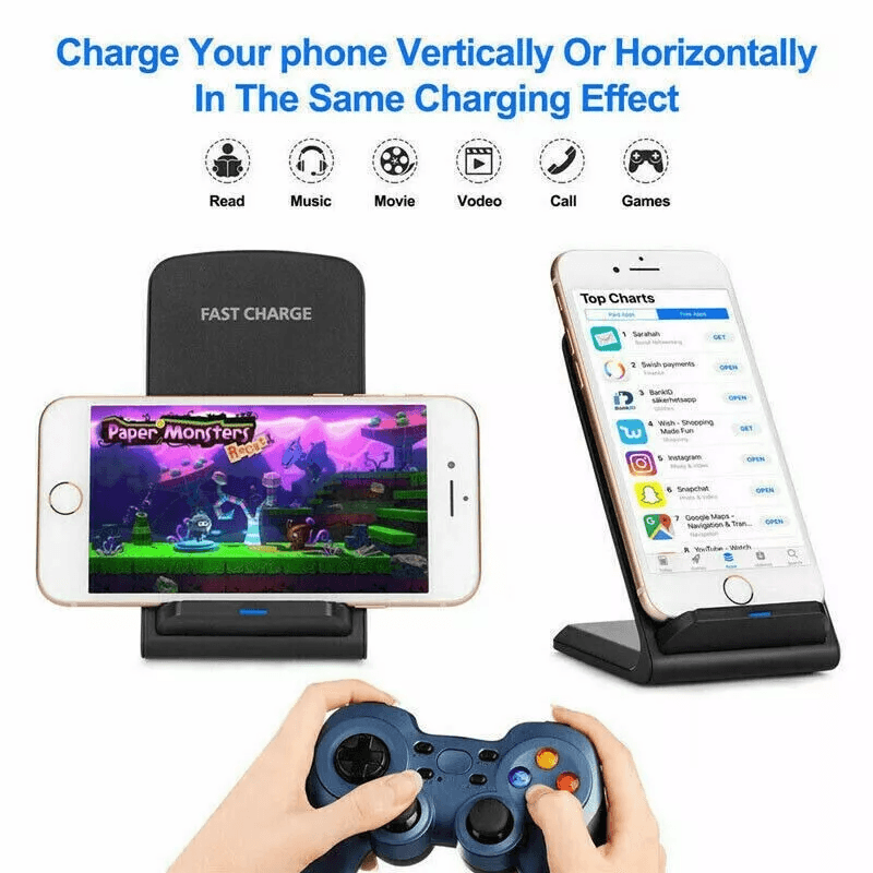 15W Qi Wireless Fast Charger Stand Dock For Samsung Galaxy S22S21S20 IPhone 131211X8  Universal Cha 6