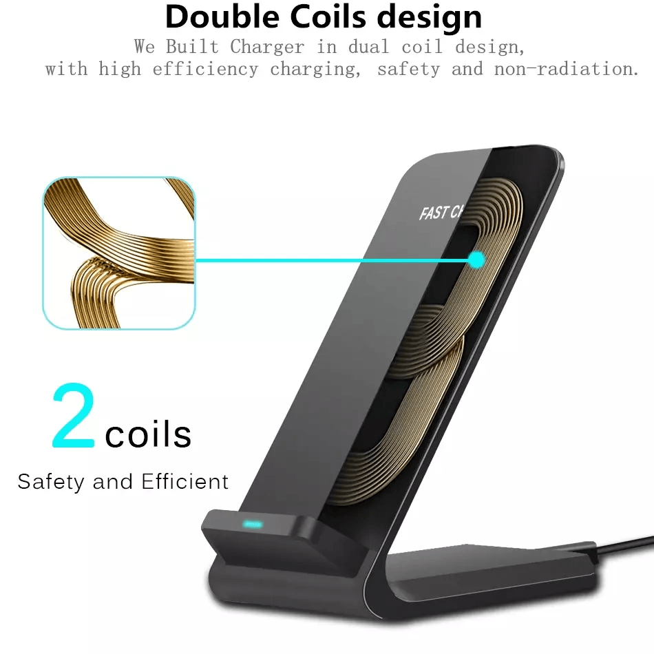 15W Qi Wireless Fast Charger Stand Dock For Samsung Galaxy S22S21S20 IPhone 131211X8  Universal Cha 5