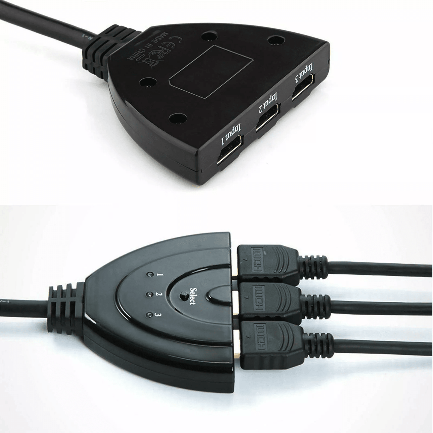 3Port HDMI Splitter Cable 1080P Switcher HUB Adapter For HDTV PS4 Xbox And More 2