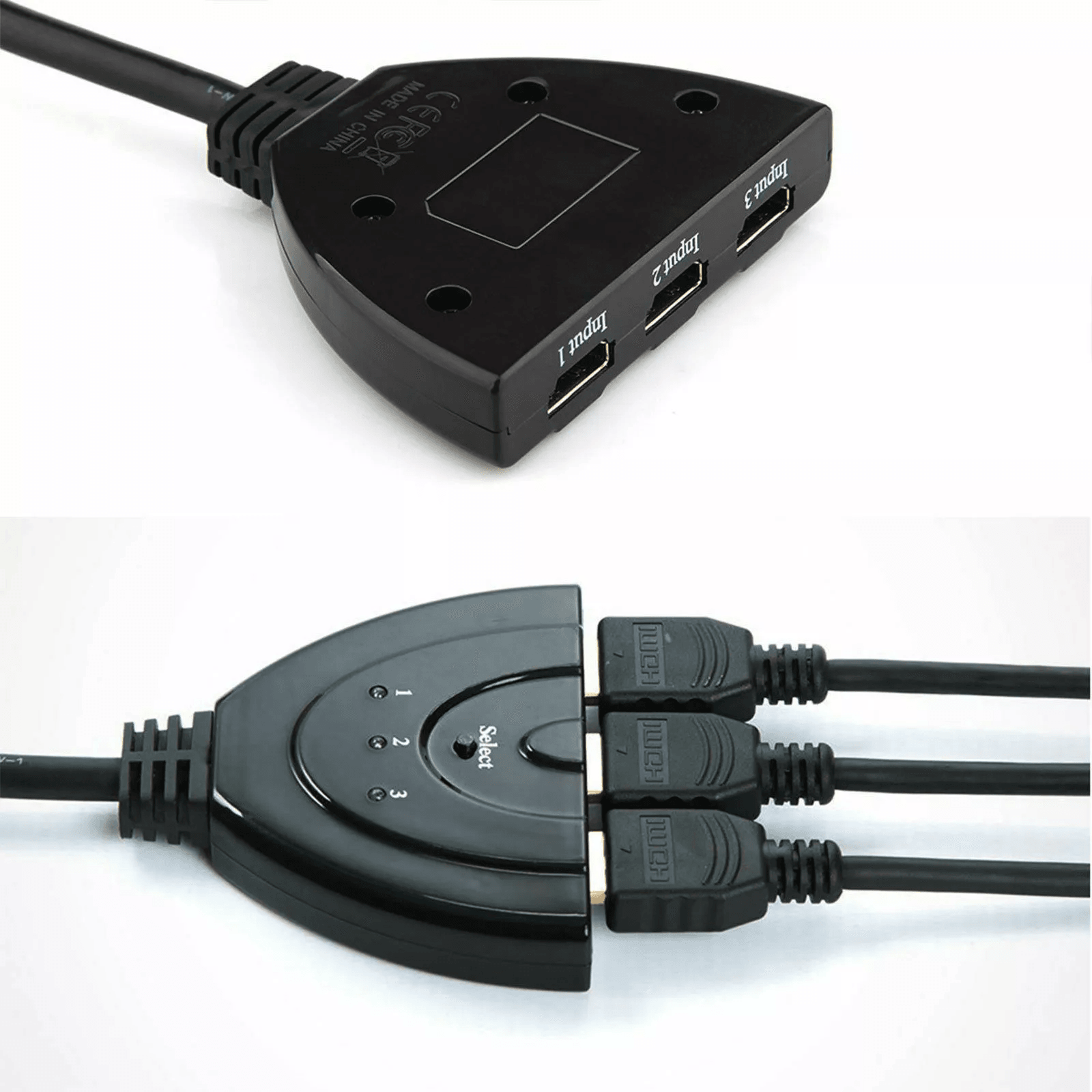 3Port HDMI Splitter Cable 1080P Switcher HUB Adapter For HDTV PS4 Xbox And More 2