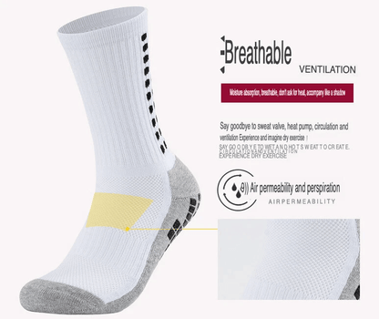 Anti Slip Sport Socks with Grip Men Football Soccer Basketball Premium