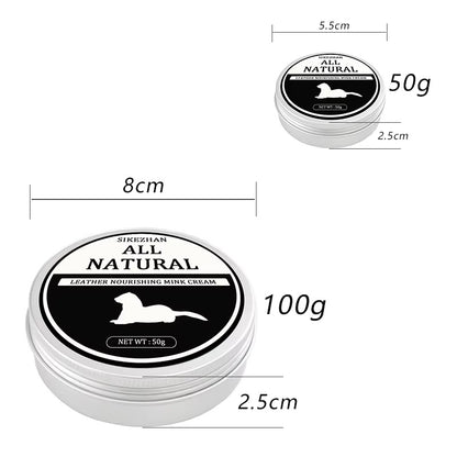 Premium Leather Cleaning Cream – Car Seat Maintenance & Restoration with Mink Oil