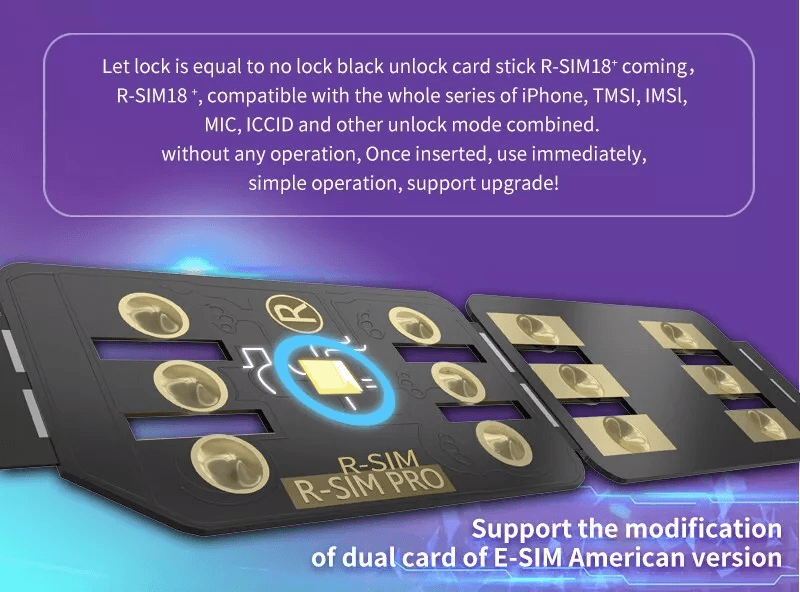 RSIM18 Nano Unlock Card For IPhone 14131211 Pro Max XR Compatible With IOS 16 7