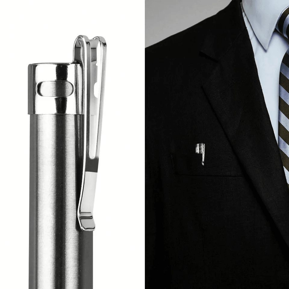 Stainless Steel Torch Pen Light USB Rechargeable LED Mini Tactical Flashlight For Emergency Inspect 1