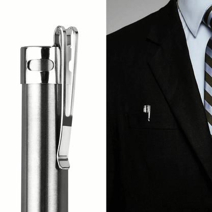 Stainless Steel Torch Pen Light USB Rechargeable LED Mini Tactical Flashlight For Emergency Inspect 1