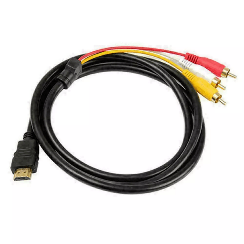 5FT HDMI Male To 3 RCA Video Audio AV Adapter Cable  1080p HDTV Transmitter 9