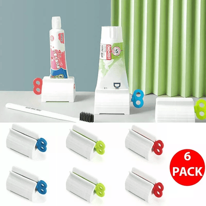 Easy Stand Toothpaste Tube Squeezer Dispenser Set Bathroom Rolling Holder Seat 5