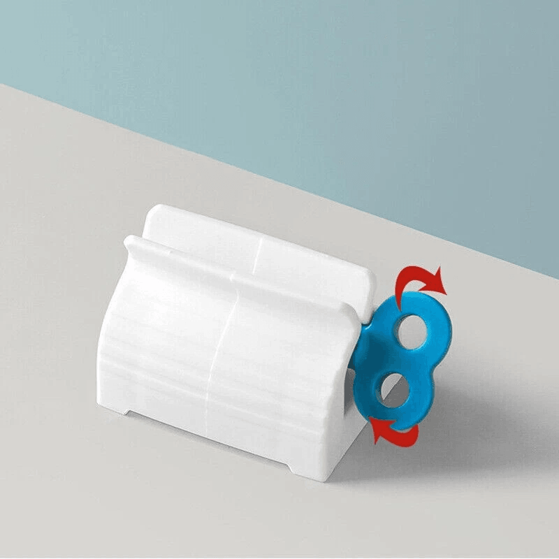 Easy Stand Toothpaste Tube Squeezer Dispenser Set Bathroom Rolling Holder Seat 1