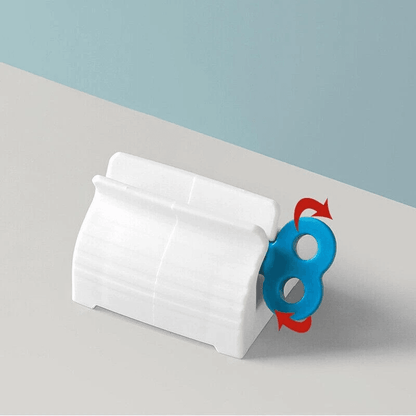 Easy Stand Toothpaste Tube Squeezer Dispenser Set Bathroom Rolling Holder Seat 1