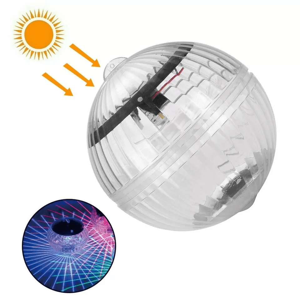 Rotating RGB Outdoor Solar LED Floating Light Waterproof Garden Pond Pool Lamp For Night Lighting   15