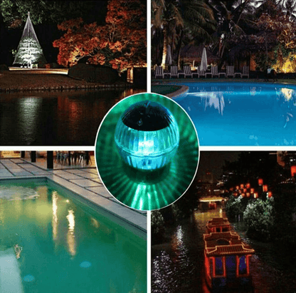 Rotating RGB Outdoor Solar LED Floating Light Waterproof Garden Pond Pool Lamp For Night Lighting   5