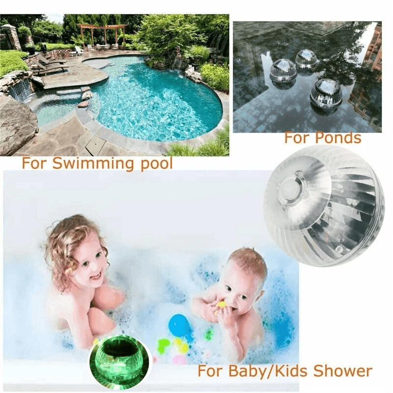 Rotating RGB Outdoor Solar LED Floating Light Waterproof Garden Pond Pool Lamp For Night Lighting   7
