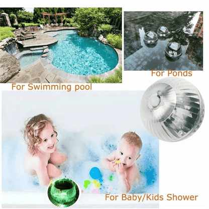Rotating RGB Outdoor Solar LED Floating Light Waterproof Garden Pond Pool Lamp For Night Lighting   7