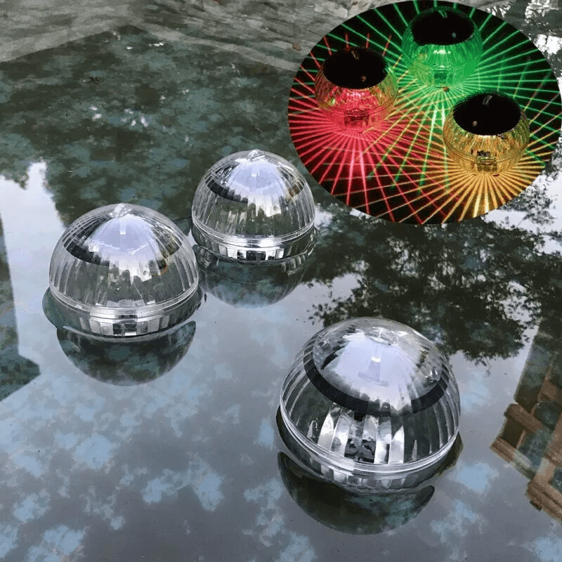 Rotating RGB Outdoor Solar LED Floating Light Waterproof Garden Pond Pool Lamp For Night Lighting   6