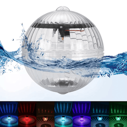 Rotating RGB Outdoor Solar LED Floating Light Waterproof Garden Pond Pool Lamp For Night Lighting   8