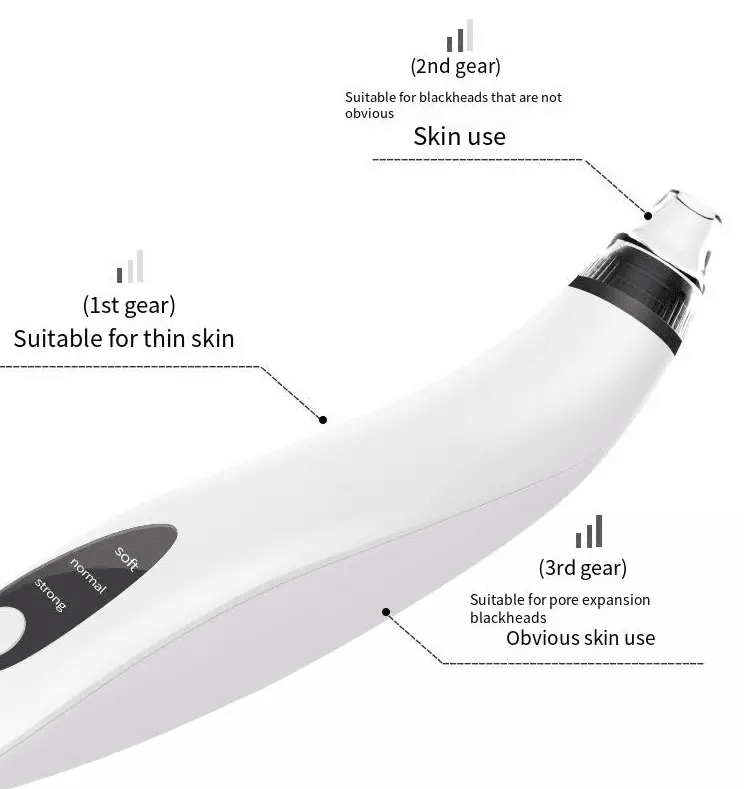 Electric Blackhead Remover Cleaner Face Diamond Pore Vacuum With Whitehead Suction Tool 4