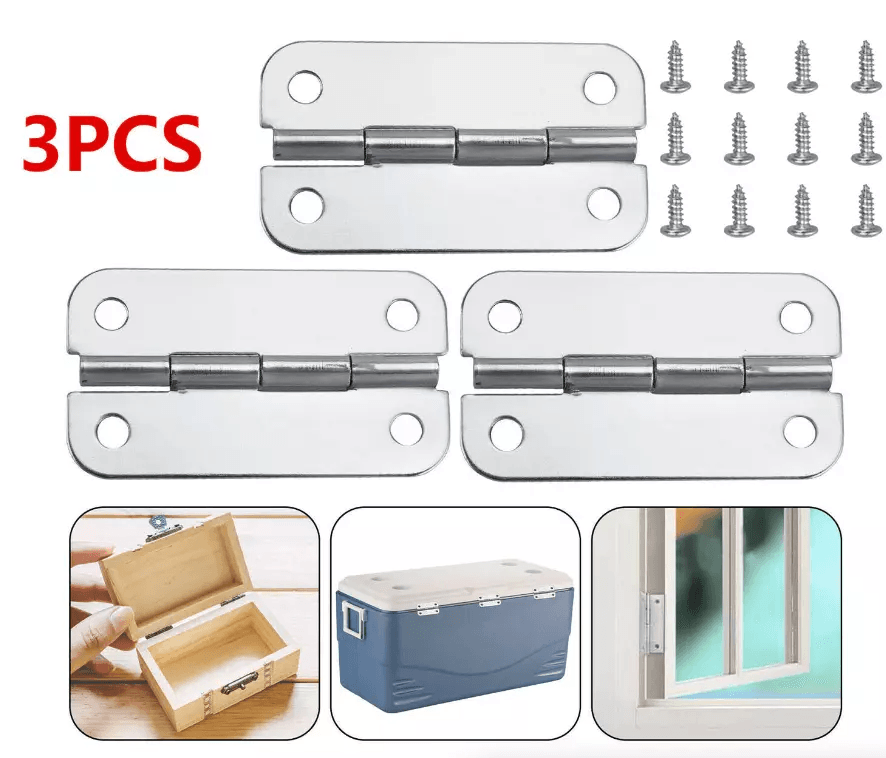 Stainless Steel Cooler Hinges & Screws for Igloo Ice Chest Parts Replacement Kit